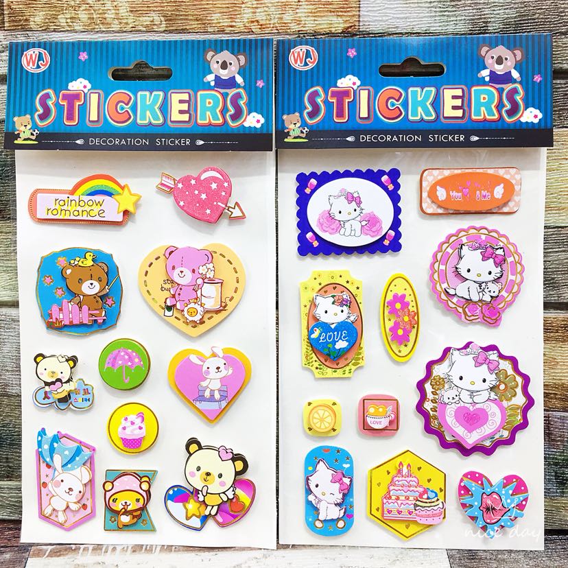 New Three-Dimensional Small Cartoon Layers Gold Powder Sticker Three-Dimensional Decoration Small Stickers New Three-Dimensional Small Cartoon Layers Gold Powder Sticker Three-Dimensional Decoration Small Stickers
