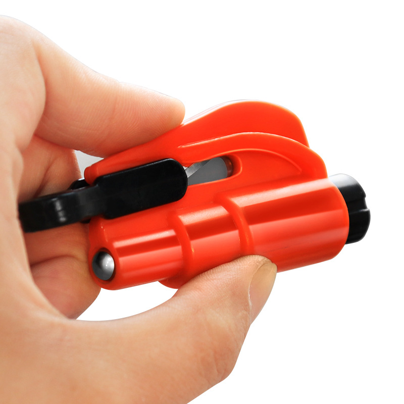Car One Second Window Breaker Emergency Safety Hammer Keychain Car Cutter Multifunctional Mini Glass Portable