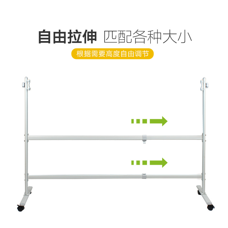 Factory Mobile Flip Bracket Large Whiteboard Double-Sided Magnetic Green Board Office Teaching Home Conference Writing Whiteboard