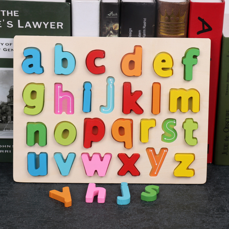 Kindergarten Wooden Three-Dimensional Digital Letters Grab Board Children&#039;s Early Education Educational Toys Baby Puzzle Teaching Aids