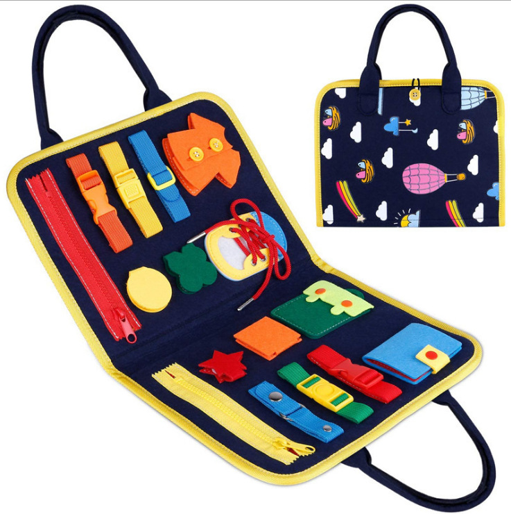 Dressing Learning Board Busy Board Toy Teaching Aids Felt Learning Board Children&#039;s Hands-on Ability Exercise