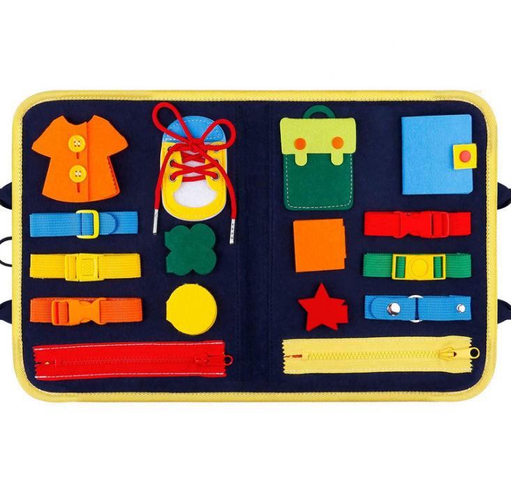 Dressing Learning Board Busy Board Toy Teaching Aids Felt Learning Board Children's Hands-on Ability Exercise