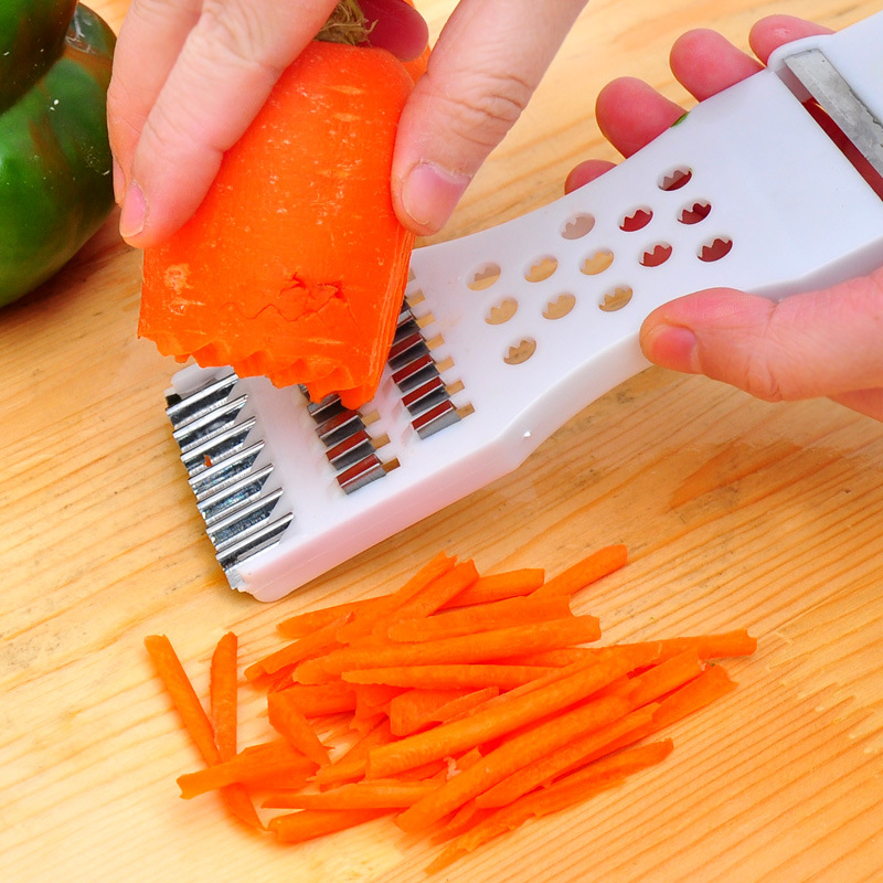 Functional Vegetable Cutter Shredded Potatoes Shredded Wipe Grater Multi-Chip Device Hand-Guard Shredded Turnip Strip Kitchen Tool