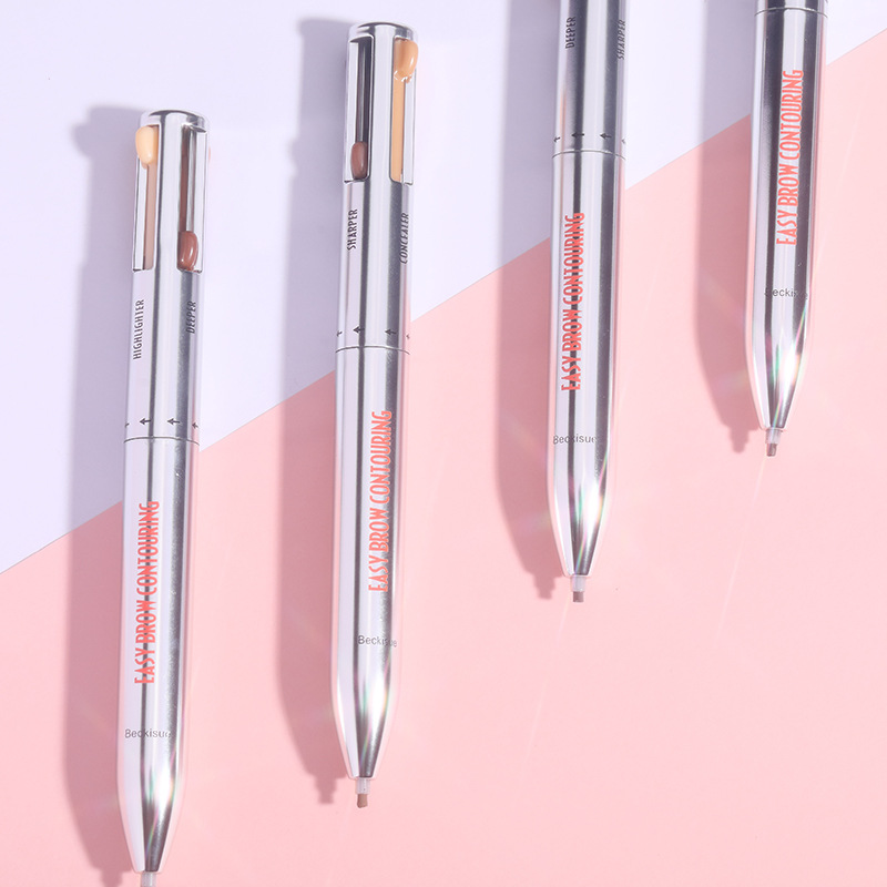 Beckisue Four-Color Rotating Ball Eyebrow Pencil Four-in-One Four-Core Eyebrow Pencil Eyebrow Pencil