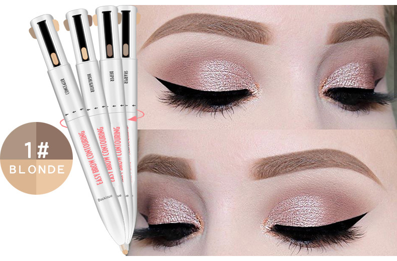 Beckisue Four-Color Rotating Ball Eyebrow Pencil Four-in-One Four-Core Eyebrow Pencil Eyebrow Pencil Beckisue Four-Color Rotating Ball Eyebrow Pencil Four-in-One Four-Core Eyebrow Pencil Eyebrow Pencil