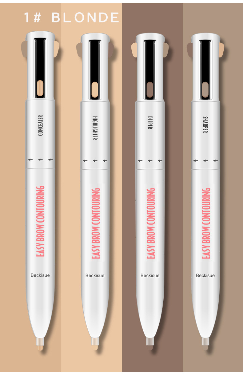 Beckisue Four-Color Rotating Ball Eyebrow Pencil Four-in-One Four-Core Eyebrow Pencil Eyebrow Pencil Beckisue Four-Color Rotating Ball Eyebrow Pencil Four-in-One Four-Core Eyebrow Pencil Eyebrow Pencil