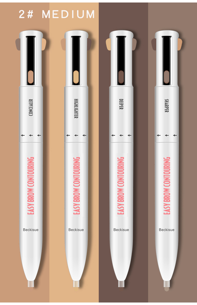Beckisue Four-Color Rotating Ball Eyebrow Pencil Four-in-One Four-Core Eyebrow Pencil Eyebrow Pencil Beckisue Four-Color Rotating Ball Eyebrow Pencil Four-in-One Four-Core Eyebrow Pencil Eyebrow Pencil