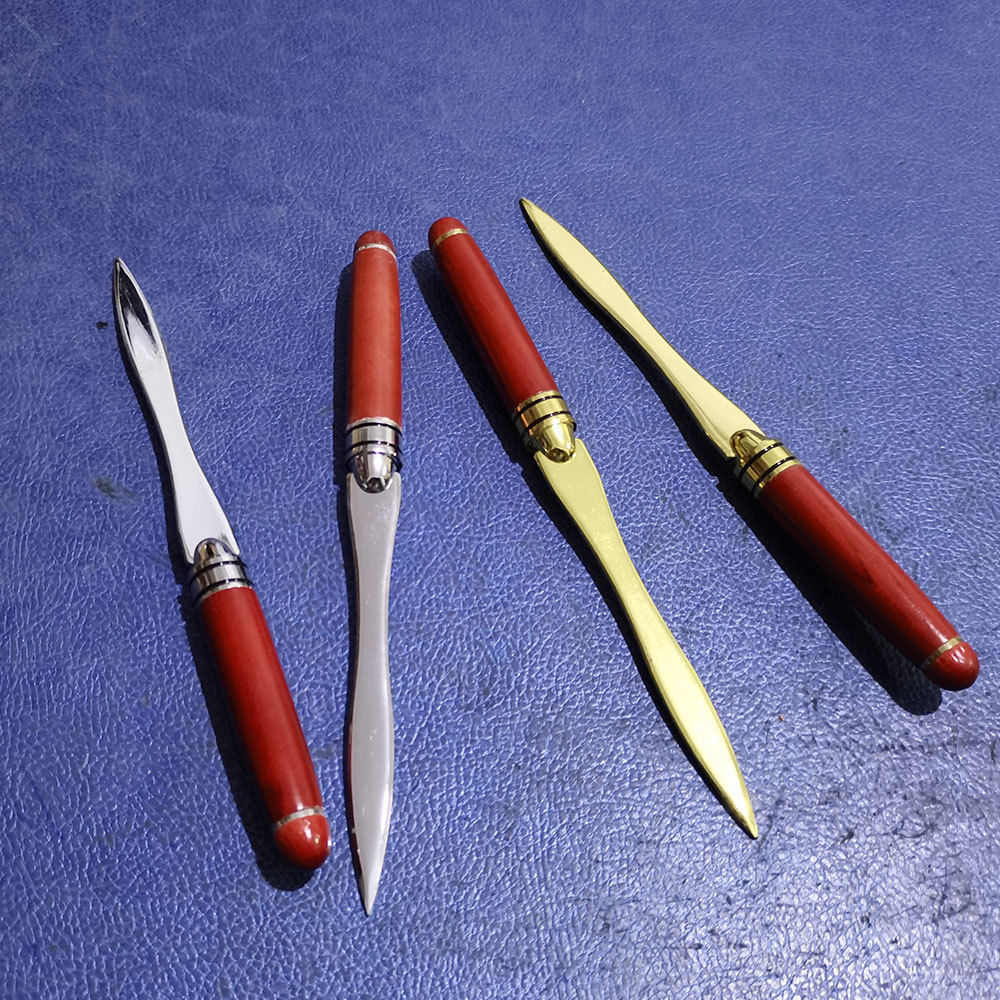 Rosewood Paper Cutter Wood Letter Opener Company School Practical Business Activities Gift Letter Opener Customized Logo