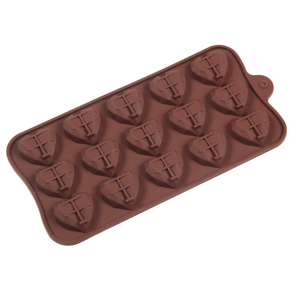15-Piece Diamond Love Chocolate Mold Insert Candle Fondant Epoxy Cookie Cutter Jelly/Pudding Mold