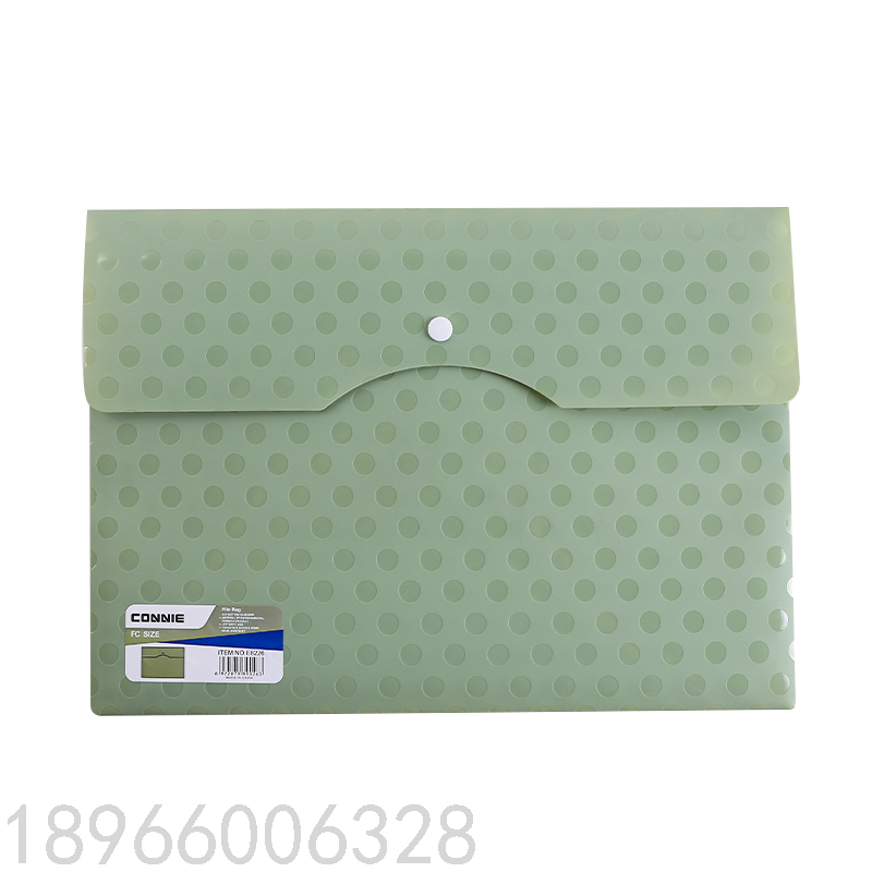 Coney Solid Color Thick Plate FC File Bag Plastic Snapper File Information Bag E8226