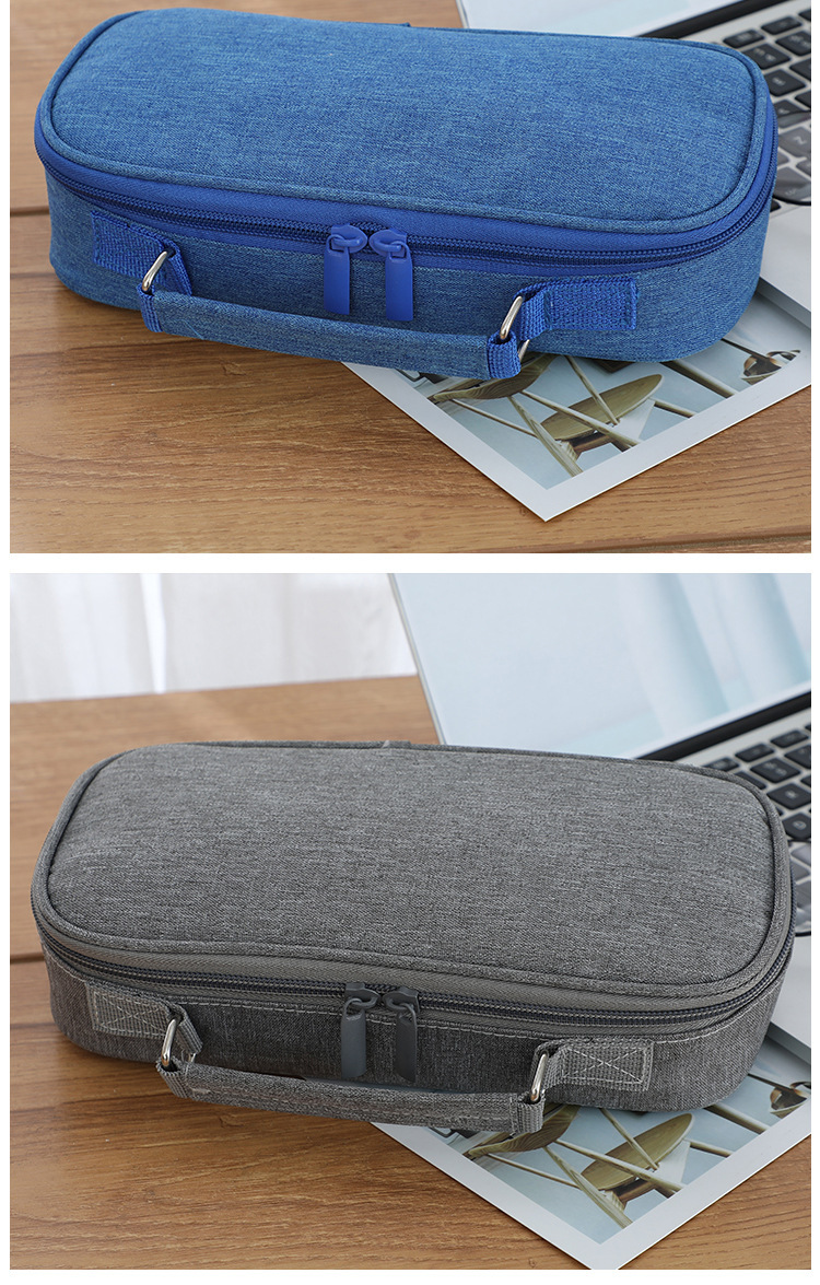 Cross-Border Simple Pencil Case Men's Large Capacity Multifunctional Stationery Box High School and College Student Women's Pencil Box Multi-Layer Wholesale