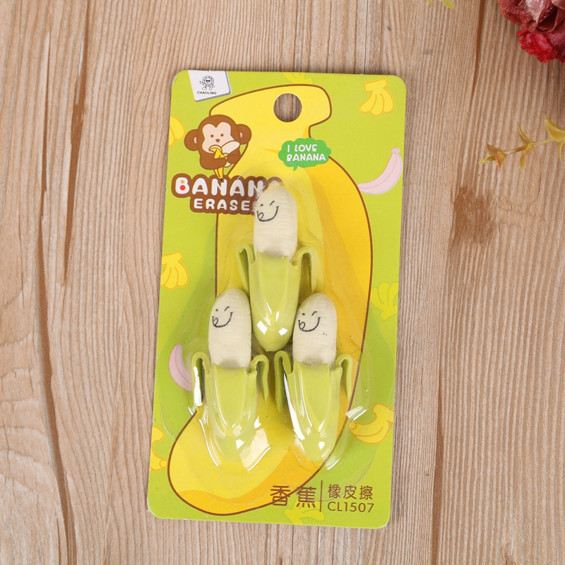 Creative cartoon banana eraser for primary and secondary school children&#039;s special kindergarten award.
