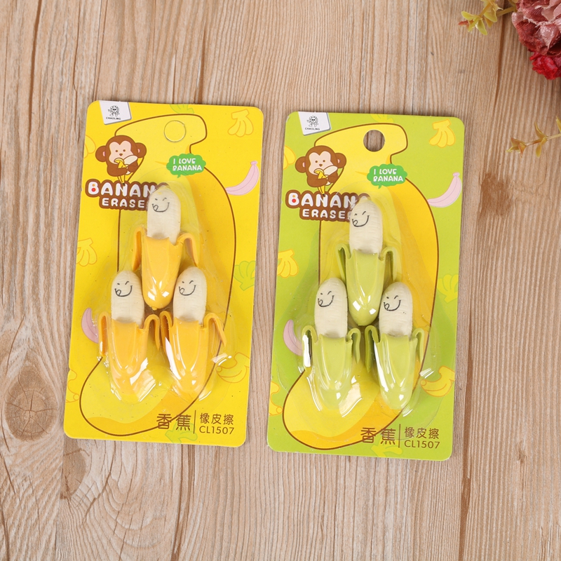 Creative cartoon banana eraser for primary and secondary school children&#039;s special kindergarten award.