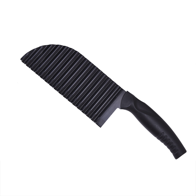 Yangjiang Wolf Tooth Potato Knife French Fries Knife Wave Edge Knife Potato Cutter Stainless Steel Knife Embossing Sliced Potato Ripple Knife