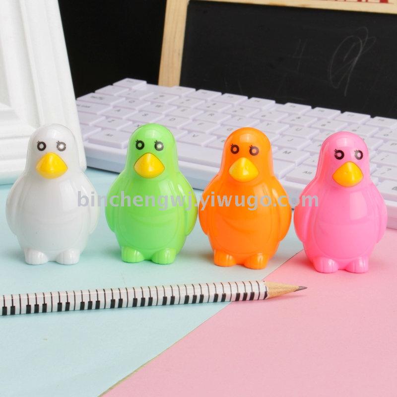 Cute cartoon penguin pencil Sharpener  Student pencil sharpener learning stationery pencil sharpener plane