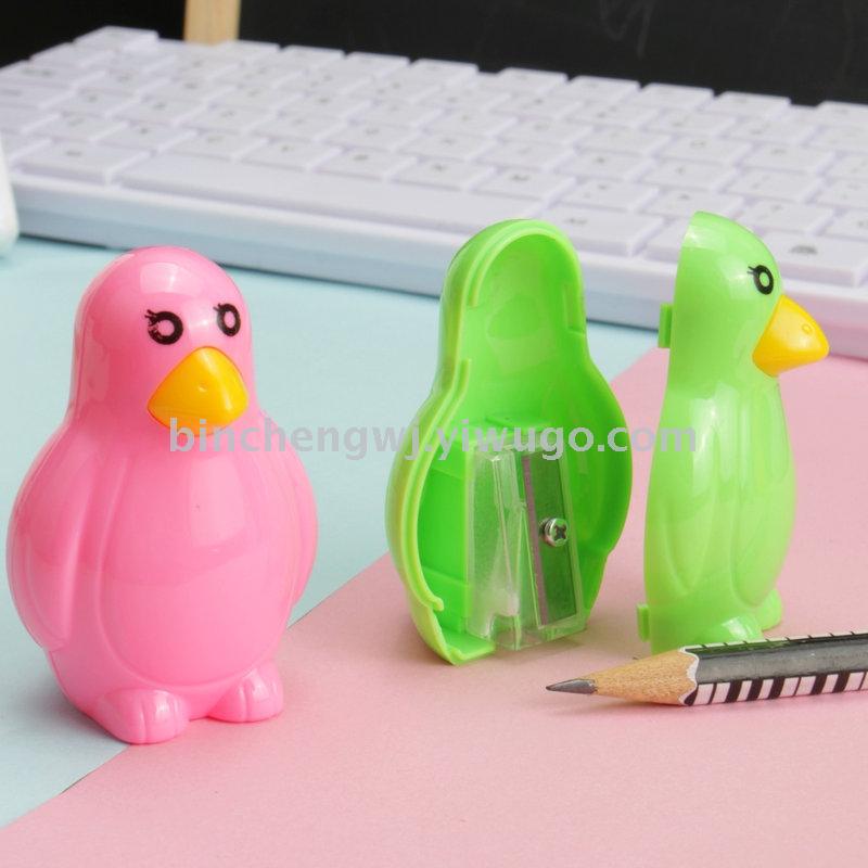 Cute cartoon penguin pencil Sharpener  Student pencil sharpener learning stationery pencil sharpener plane