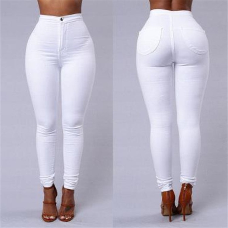 European and American Independent Station New Women's Solid Color Stretch Candy Color Pencil Slim Skinny Pants