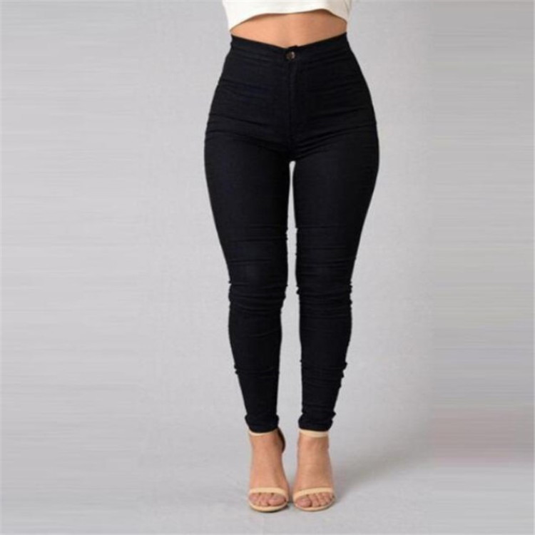 European and American Independent Station New Women's Solid Color Stretch Candy Color Pencil Slim Skinny Pants