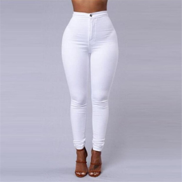 European and American Independent Station New Women's Solid Color Stretch Candy Color Pencil Slim Skinny Pants