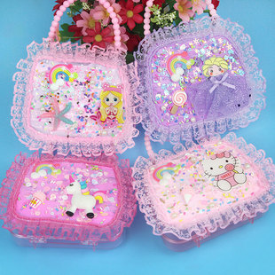 Double-Layer Stationery Box Children Cream Glue Handmade DIY Pencil Box Material Package Primary School Boys And Girls Birthday Gift