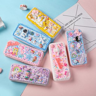 Double-Layer Stationery Box Children Cream Glue Handmade DIY Pencil Box Material Package Primary School Boys And Girls Birthday Gift