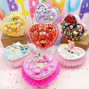 Double-Layer Stationery Box Children Cream Glue Handmade DIY Pencil Box Material Package Primary School Boys And Girls Birthday Gift
