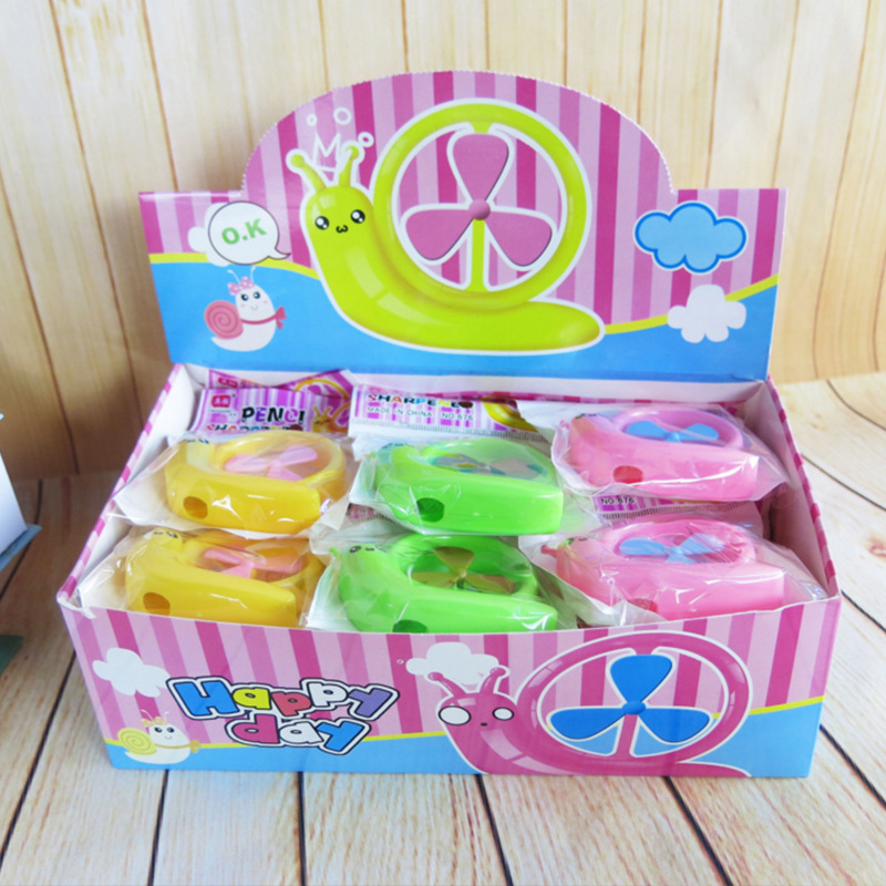  cartoon snail style pencil sharpener plastic environment - friendly turning pen machine wholesale student supplies