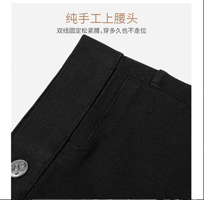 Spring High Waist Outerwear Leggings Stretch Cropped Tights Women's Pencil Pants Summer Slimming Skinny Pants Button