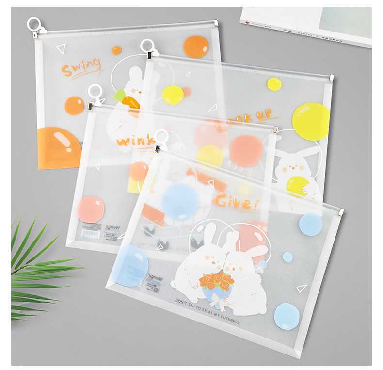 A4 Zipper File Bag Small Fresh File Portfolio Junior High School Information Bag Storage Bag Cute Student Trial A4 Zipper File Bag Small Fresh File Portfolio Junior High School Information Bag Storage Bag Cute Student Trial