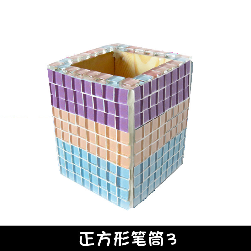 Mosaic Pen Holder Material Package Handmade DIY Creative Children&#039;s Educational Elementary School Student Day Holiday Gift DIY Pencil Case