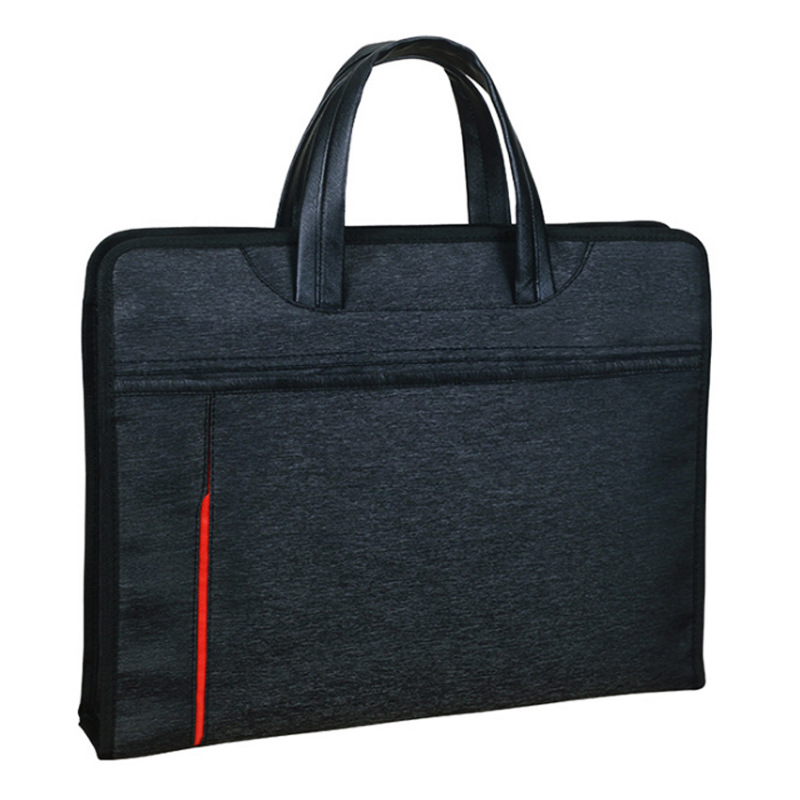 File Bag Snow Lisi Three-Dimensional Portable Briefcase Business Information Multi-Functional Conference Office High-End Handbag