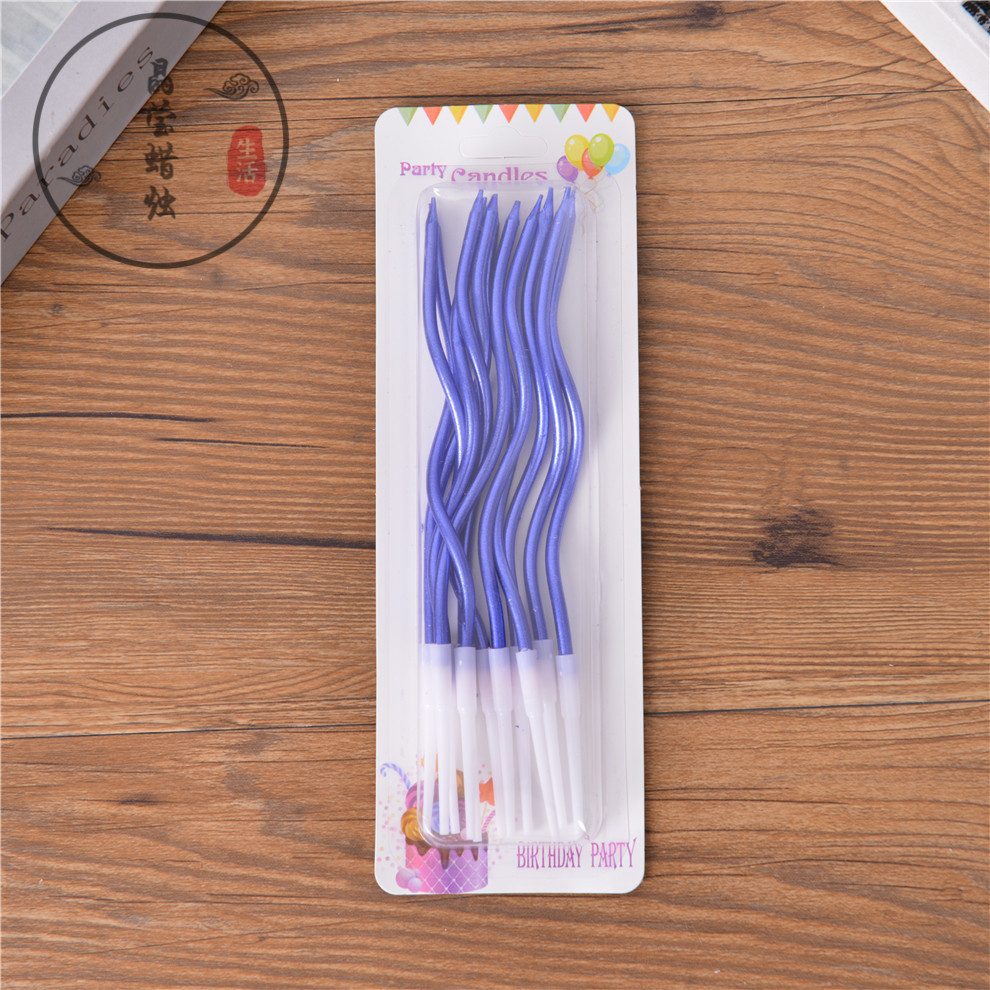 Rainbow Curve Birthday Cake Candle Small Fresh Color Pencil Candle Creative Style Cake Decoration