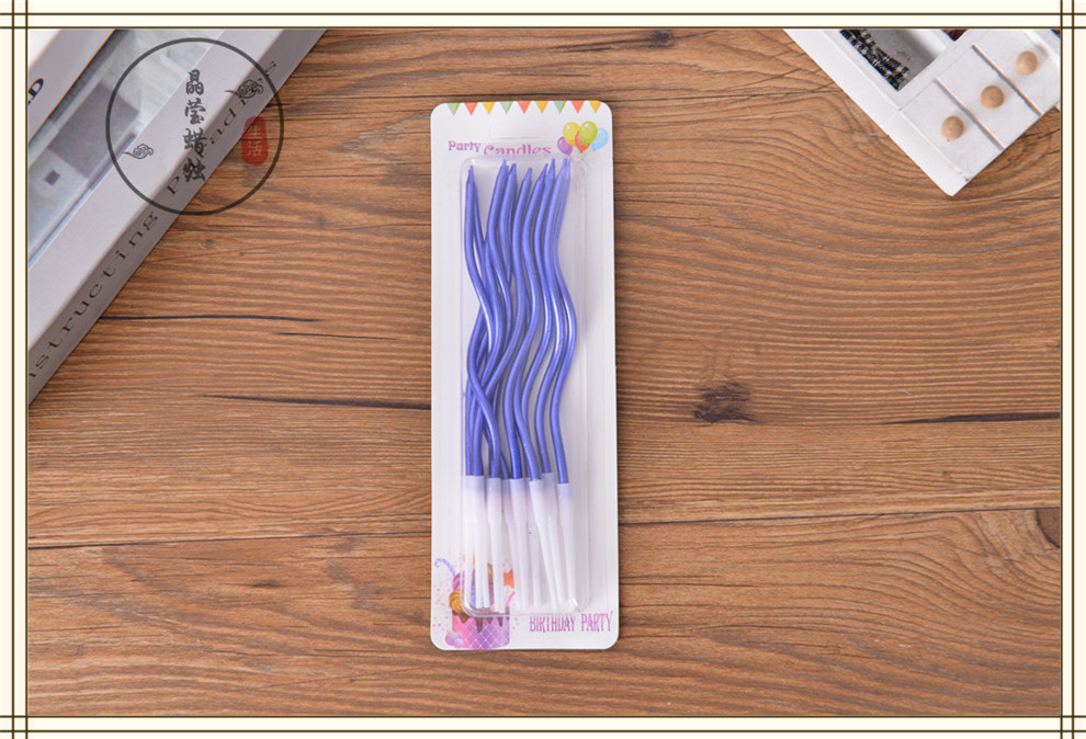 Rainbow Curve Birthday Cake Candle Small Fresh Color Pencil Candle Creative Style Cake Decoration