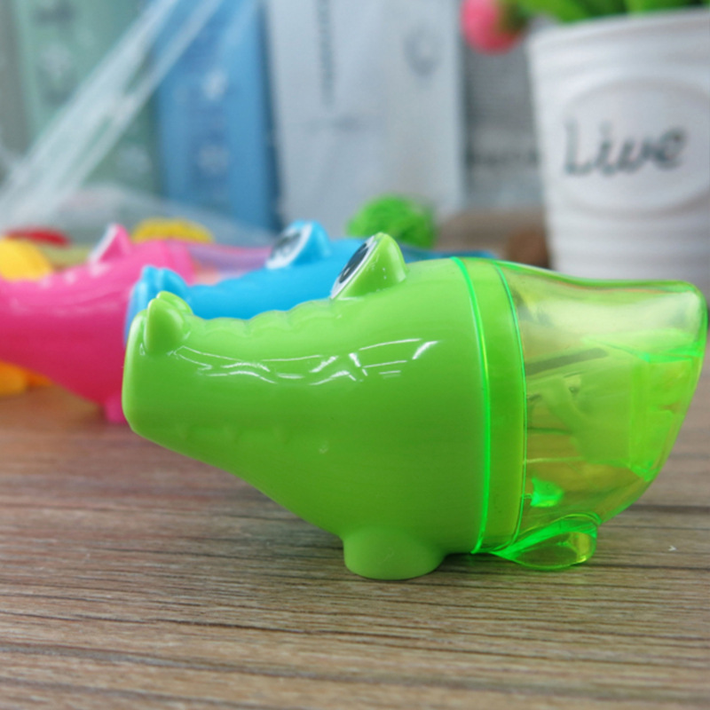  creative crocodile pencil sharpener plastic children pencil sharpener stationery shop hot selling pencil sharpener