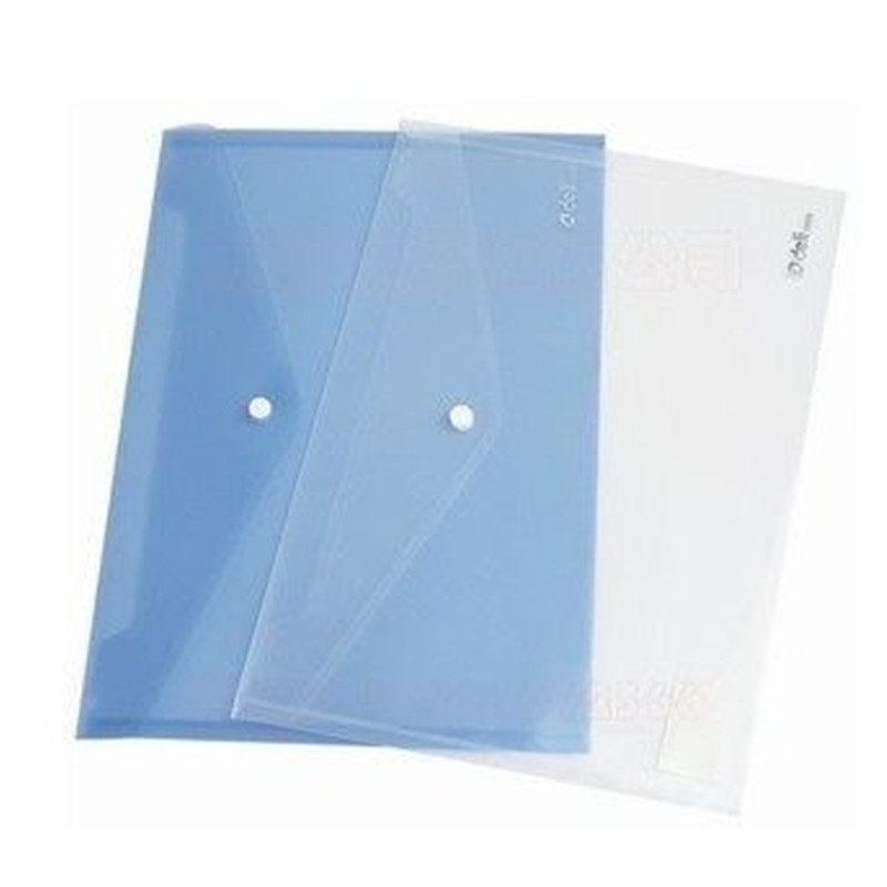 Deli 5505 Transparent File Bag Information Bag A4 File Bag Thickened File Bag Plastic Snap File for Students