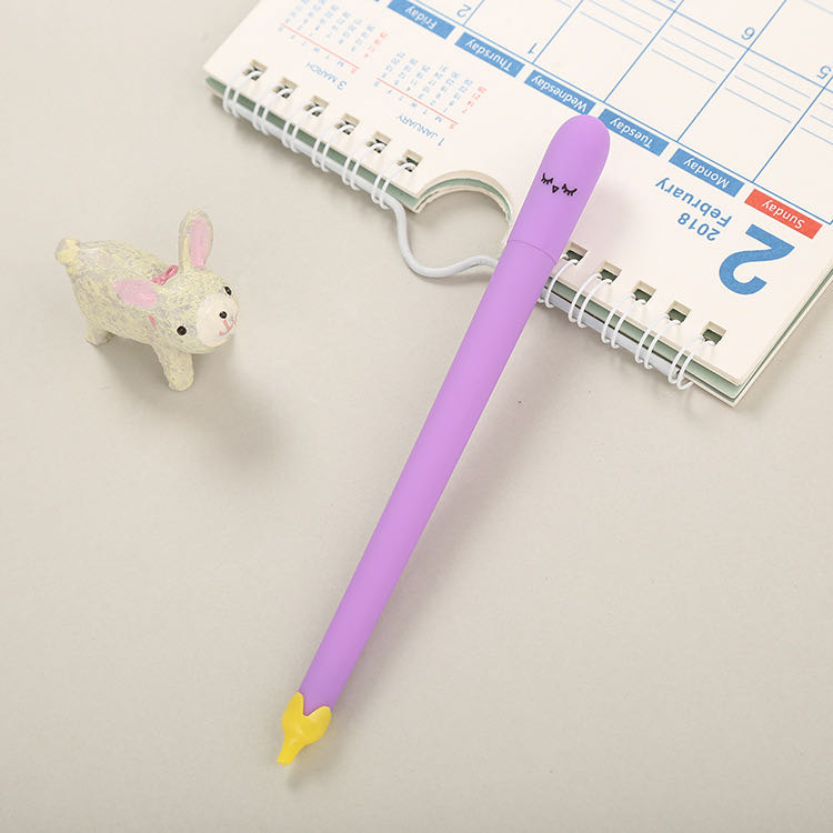 Creative Stationery Simulation Eggplant Gel Pen Cute Cartoon Vegetable Shape Ball Pen Learning Office Signature Pen Wholesale Creative Stationery Simulation Eggplant Gel Pen Cute Cartoon Vegetable Shape Ball Pen Learning Office Signature Pen Wholesale