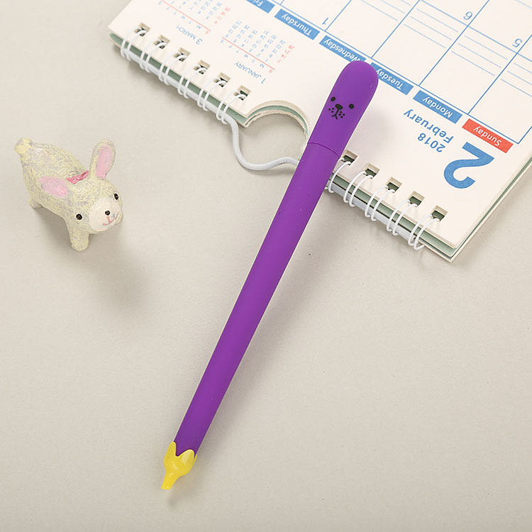 Creative Stationery Simulation Eggplant Gel Pen Cute Cartoon Vegetable Shape Ball Pen Learning Office Signature Pen Wholesale Creative Stationery Simulation Eggplant Gel Pen Cute Cartoon Vegetable Shape Ball Pen Learning Office Signature Pen Wholesale