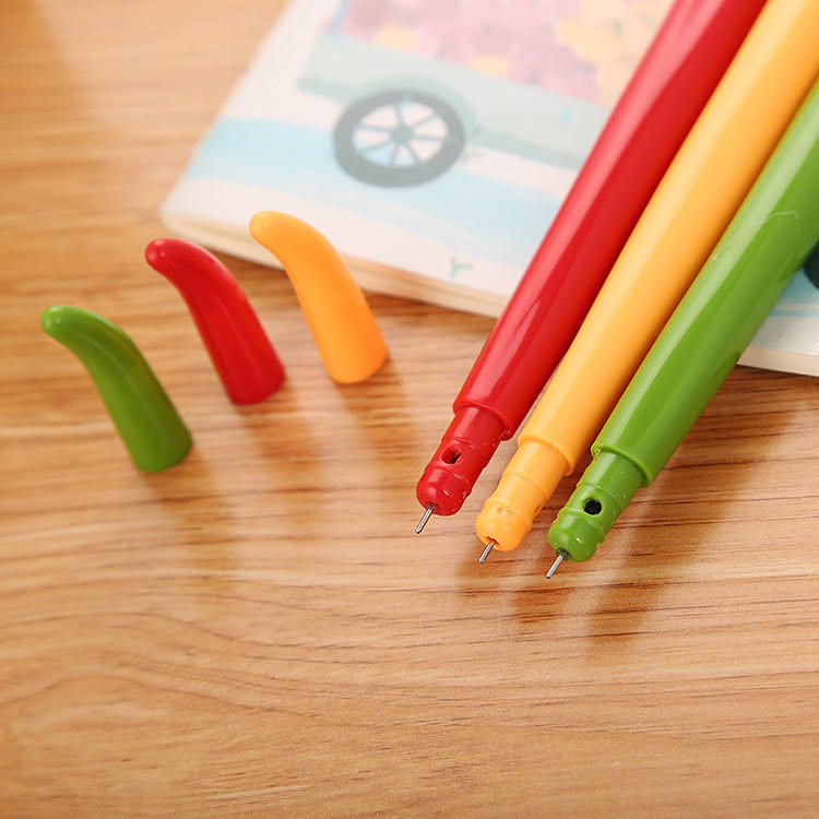 Creative Simulation Pepper Gel Pen Cute Cartoon Learning Stationery Modeling Office Supplies Syringe Water-Based Sign Pen Creative Simulation Pepper Gel Pen Cute Cartoon Learning Stationery Modeling Office Supplies Syringe Water-Based Sign Pen
