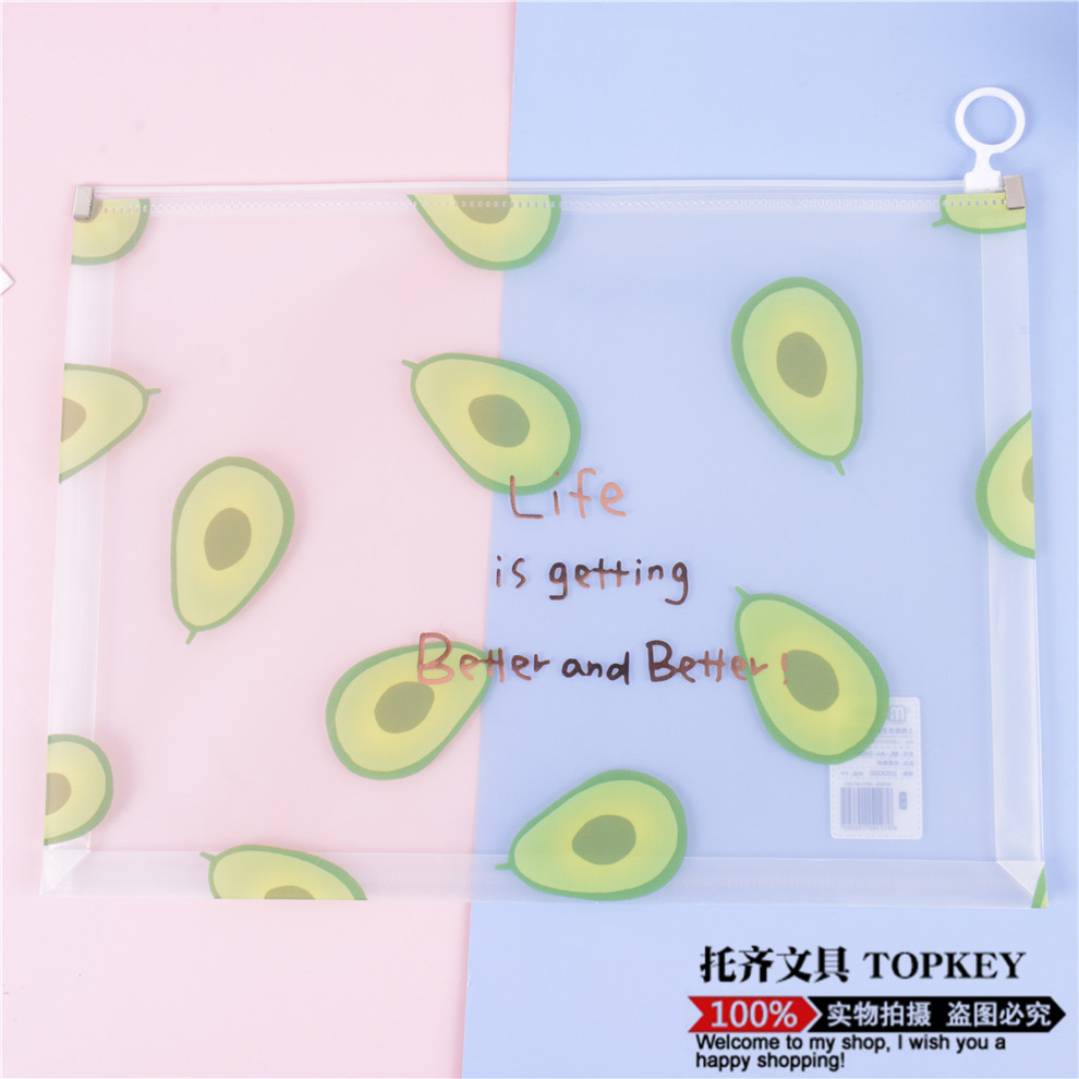File Bag Large Capacity Zipper Birth Inspection File Bag Family Information Thickened Waterproof Transparent Plastic Briefbag