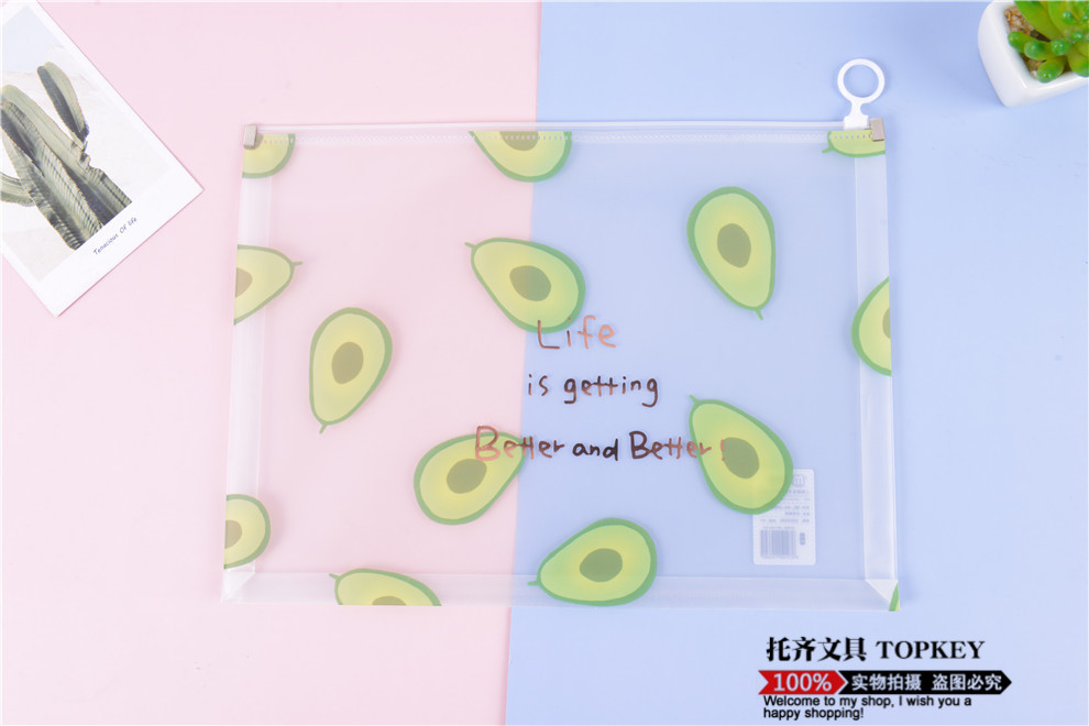File Bag Large Capacity Zipper Birth Inspection File Bag Family Information Thickened Waterproof Transparent Plastic Briefbag