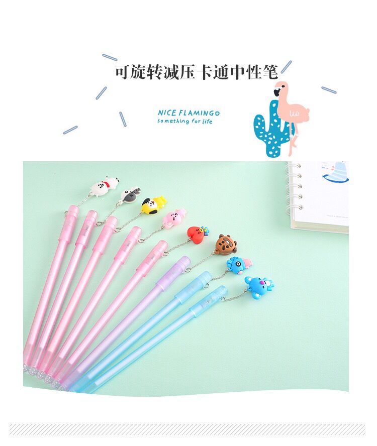 Creative New Cute Animal Pendant Transparent Color Rod Gel Pen Girl Heart Pendant Water-Based Paint Pen Student Pen Creative New Cute Animal Pendant Transparent Color Rod Gel Pen Girl Heart Pendant Water-Based Paint Pen Student Pen