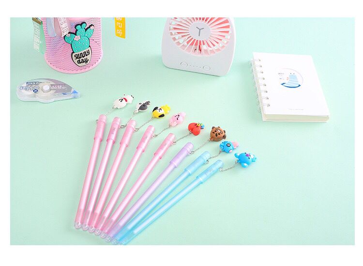 Creative New Cute Animal Pendant Transparent Color Rod Gel Pen Girl Heart Pendant Water-Based Paint Pen Student Pen Creative New Cute Animal Pendant Transparent Color Rod Gel Pen Girl Heart Pendant Water-Based Paint Pen Student Pen