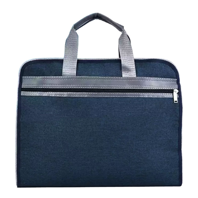 Portable Office Conference Information Bag Business Briefcase Customized Zippered File Bag Large Capacity Storage Organizing Bag