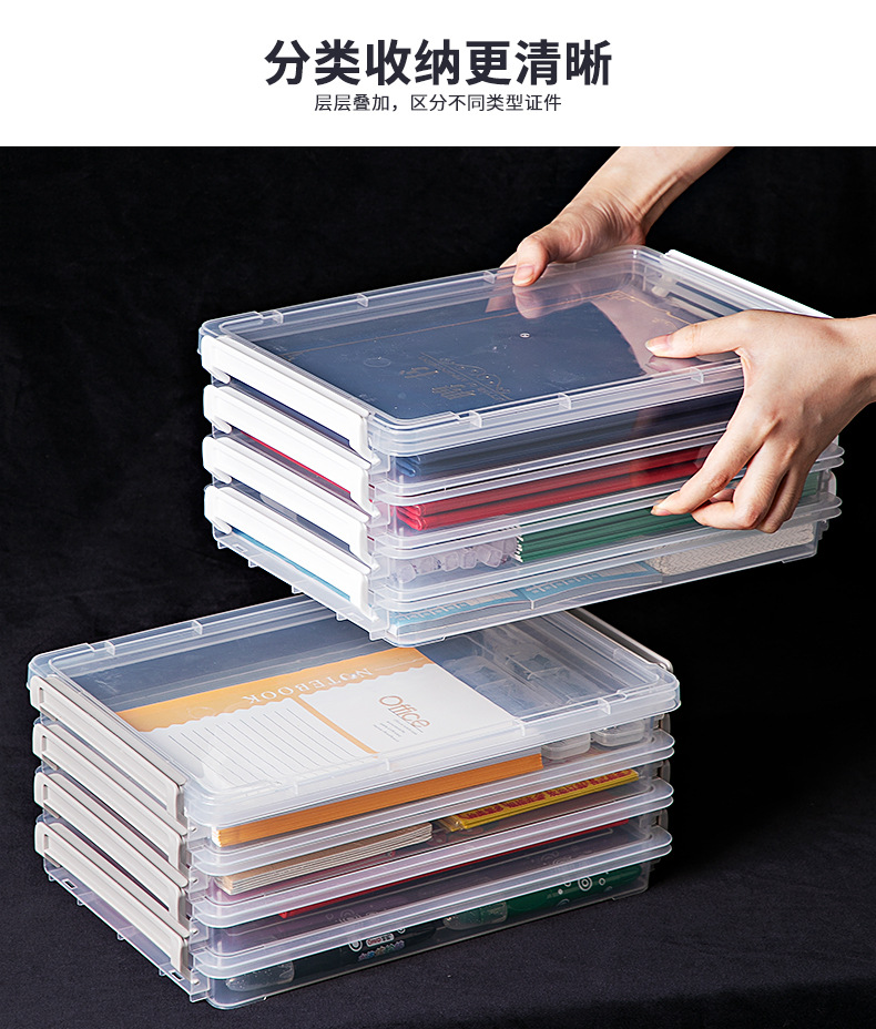 Household Certificate Storage Bag and Storage Box A4 Transparent File Box Put Important Documents Household Register Box Information Organizing Folders Household Certificate Storage Bag and Storage Box A4 Transparent File Box Put Important Documents Household Register Box Information Organizing Folders