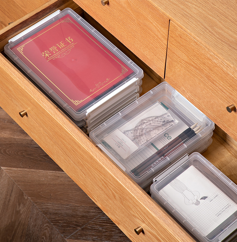 Household Certificate Storage Bag and Storage Box A4 Transparent File Box Put Important Documents Household Register Box Information Organizing Folders Household Certificate Storage Bag and Storage Box A4 Transparent File Box Put Important Documents Household Register Box Information Organizing Folders