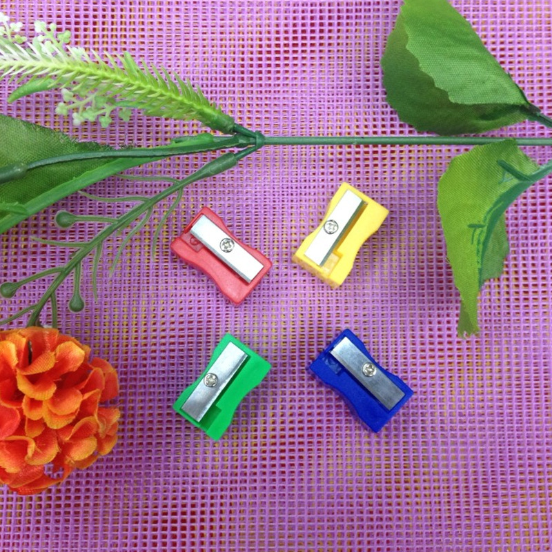 Simple compact pencil sharpener geometry single hole pencil sharpener candy color sharpener