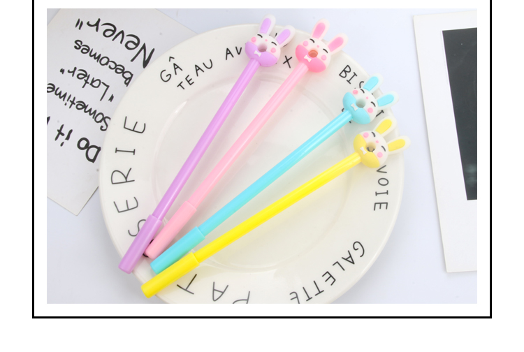 Japanese and Korean Creative New Creative Cartoon Rabbit Black Gel Pen Student Stationery Wholesale Japanese and Korean Creative New Creative Cartoon Rabbit Black Gel Pen Student Stationery Wholesale