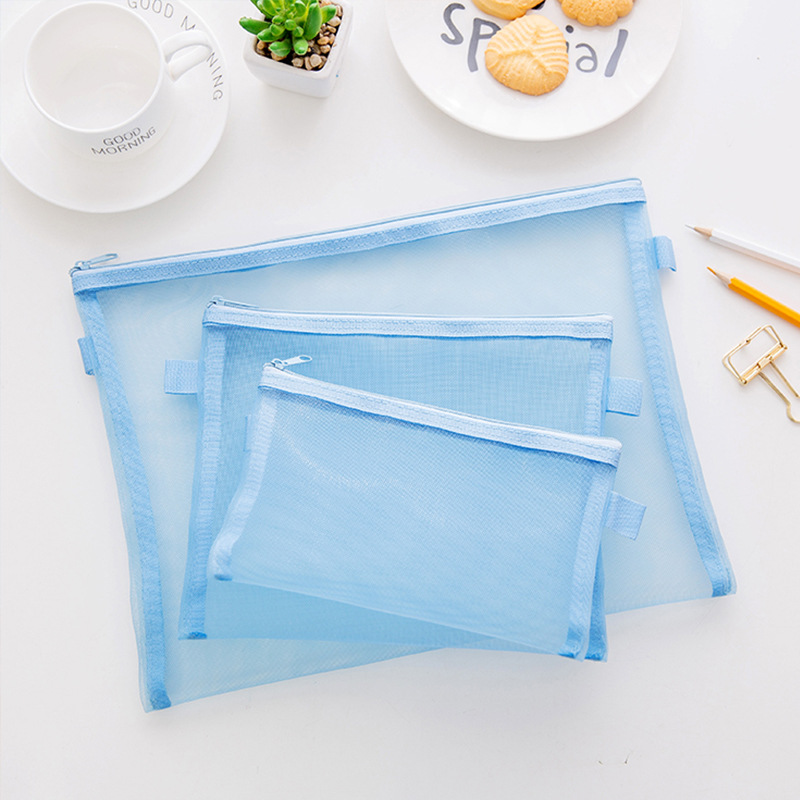 Q Office Culture and Education Grid Zipped Pencil Bag Folder Student Information Bag A4/A5/A6/File Bag Wholesale Customized