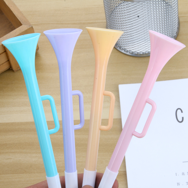 Japanese and Korean New Creative New Speaker Black Gel Pen Student Studying Stationery Wholesale Stationery Customizable Logo
