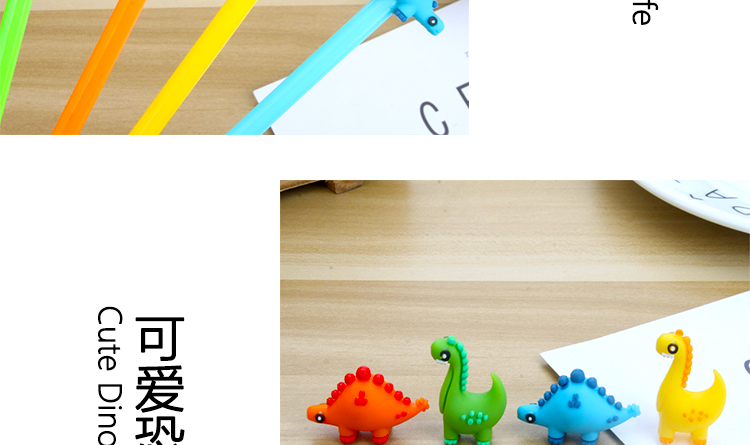 Japanese and Korean Creative New Cartoon Stationery Dinosaur Black Gel Pen Student Studying Stationery Wholesale Customizable Logo Japanese and Korean Creative New Cartoon Stationery Dinosaur Black Gel Pen Student Studying Stationery Wholesale Customizable Logo